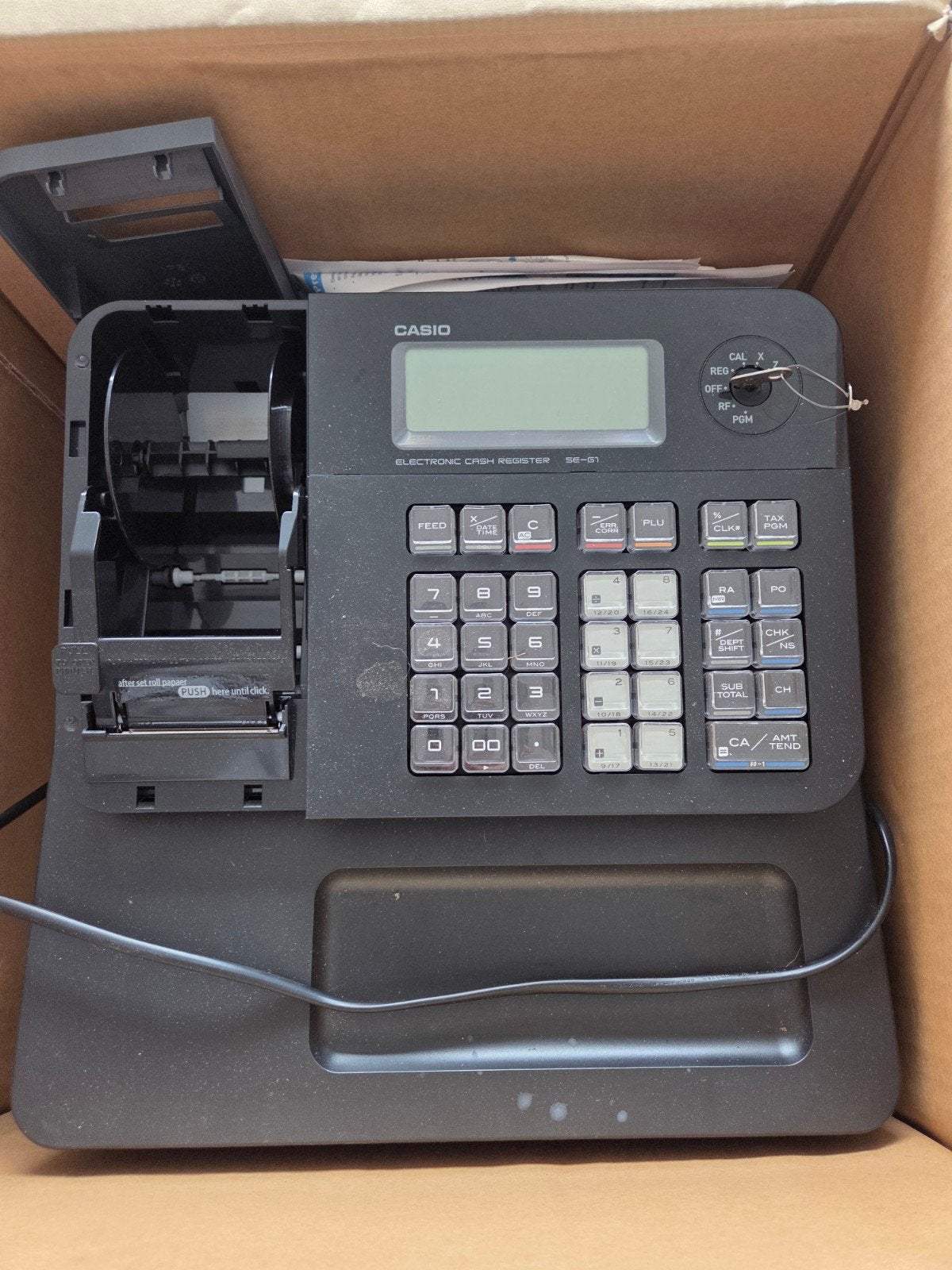 Casio SE-G1 Zwart, Ophalen