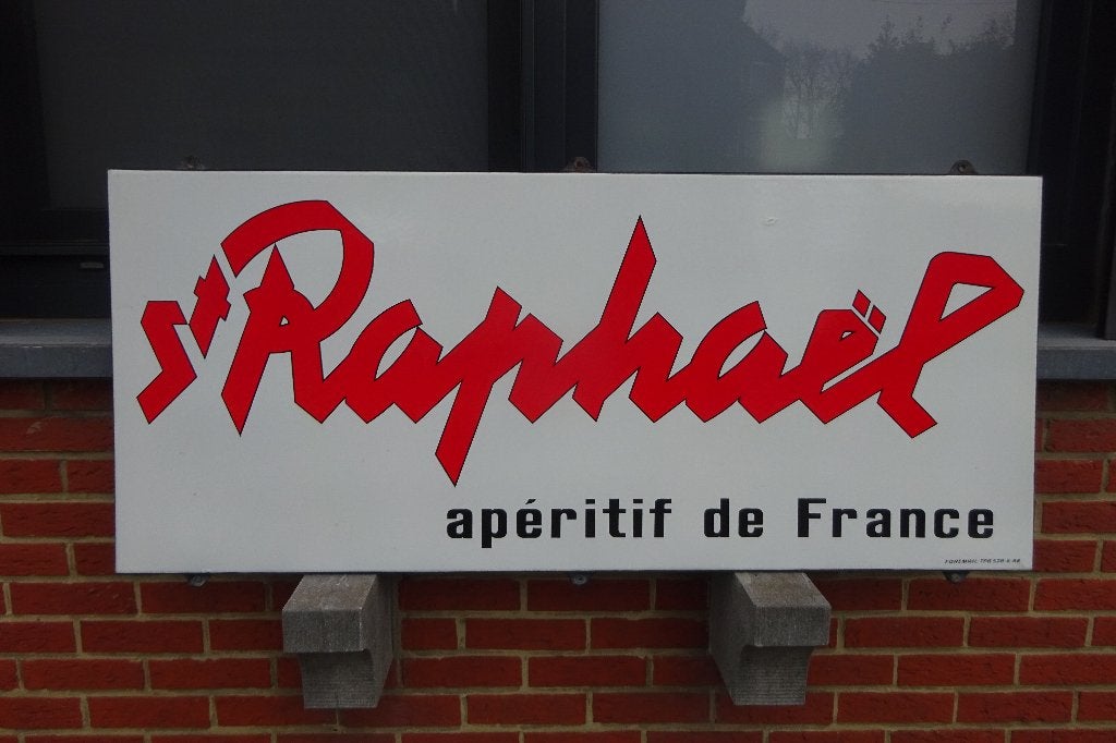 St Raphaël 1966 originele emaille plaat, Antiek en Kunst, Ophalen