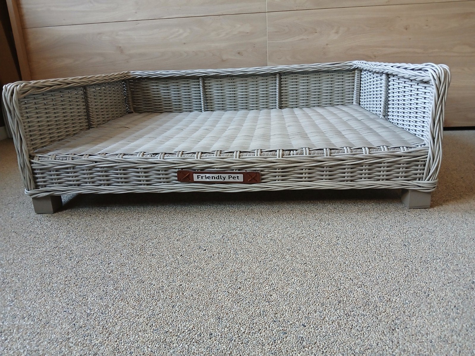 rieten hondenmand 102 x 77 cm, Ophalen, Gebruikt