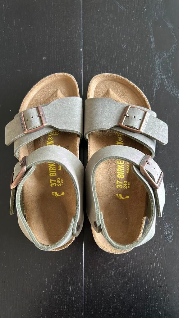 Nieuwe lederen Birkenstock sandalen M 37, Ophalen, Jongetje of Meisje, Overige typen, Nieuw