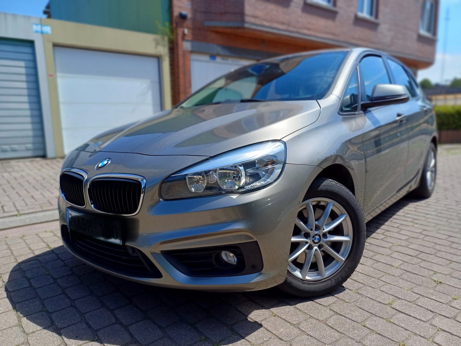 BMW 218I ACTIVE TOURER, 100 kW, Monovolume, Leder en Stof, Beige