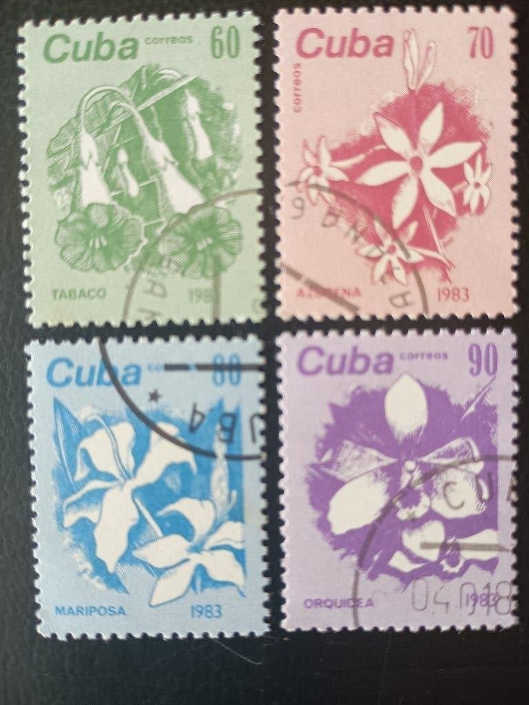 Bloemen Cuba, 1983, Postzegels en Munten, Ophalen of Verzenden, Gestempeld, Dier of Natuur