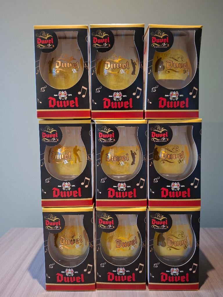 Nieuwe Duvel Jazz glazen in originele doosjes!, Verzamelen, Ophalen of Verzenden, Nieuw, Duvel