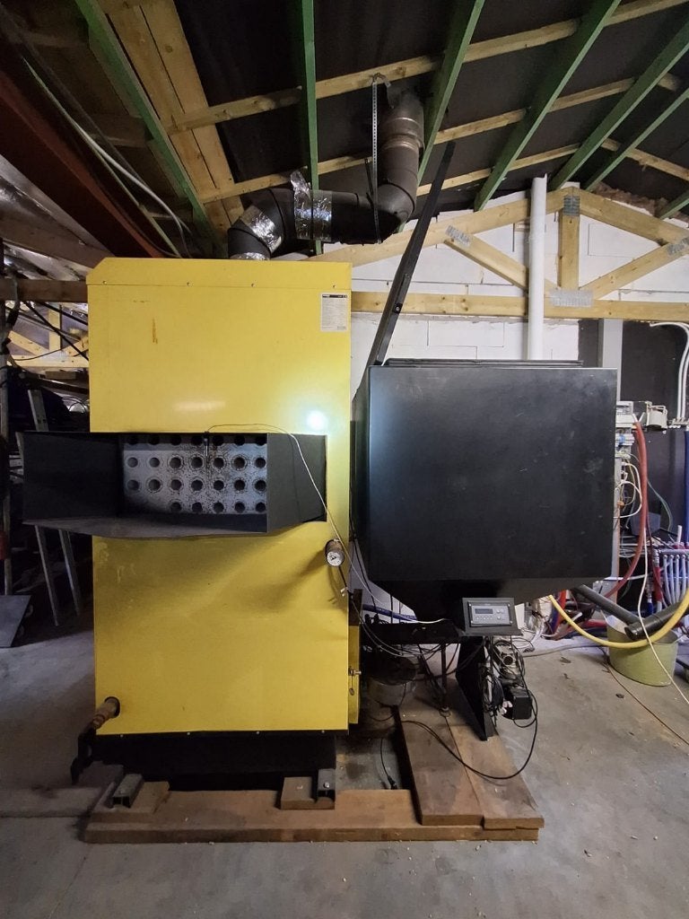Pereko NPW100 kW pelletkachel/CV/hetelucht, werkplaats/loods, Ophalen, Gebruikt, Overige brandstoffen, Pelletkachel