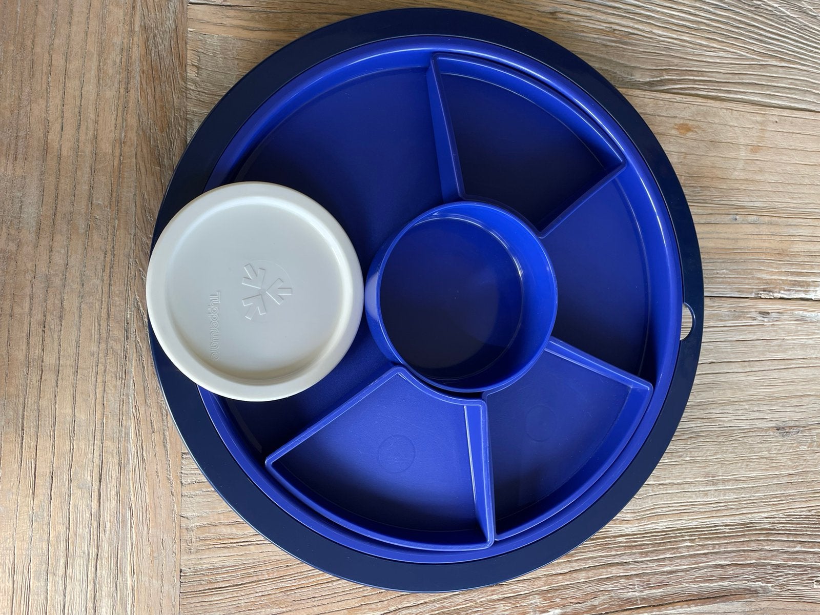Tupperware Party-schaal, Huis en Inrichting, Keuken | Tupperware, Ophalen of Verzenden, Zo goed als nieuw, Blauw, Schaal