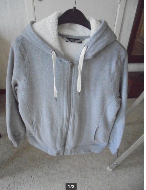 1 POLAR+cap UNISEX " col. gris " fourré teddy T.M -L- NEUF, Ophalen, Nieuw, Maat 52/54 (L), Grijs