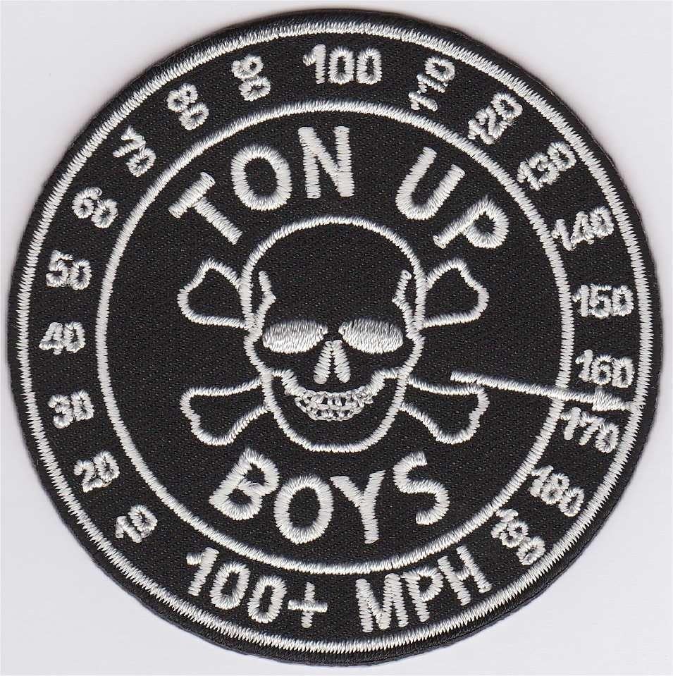 Cafe Racer Ton Up Boys stoffen opstrijk patch embleem #2, Envoi