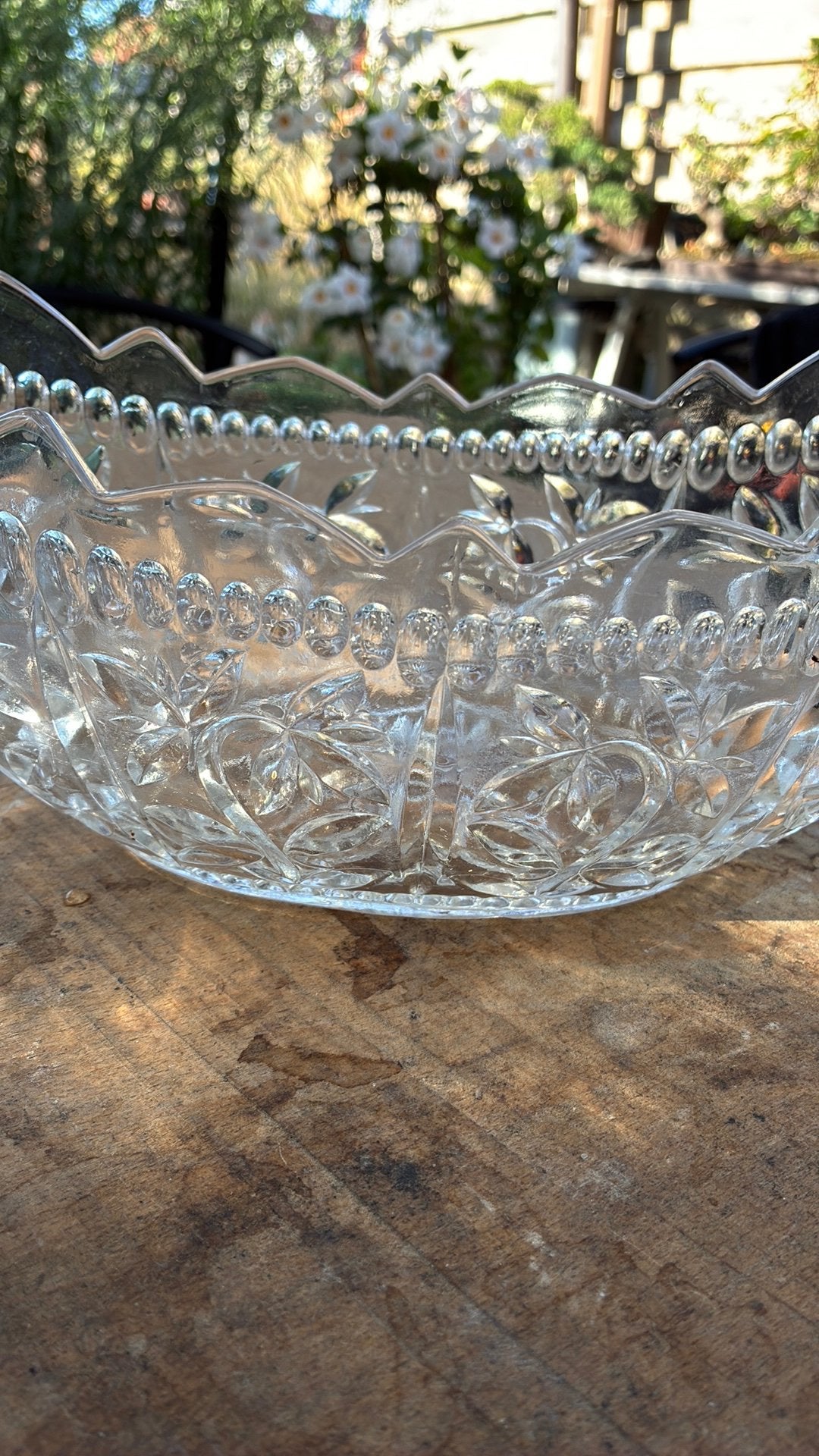 Vintage glazen schaal, Ophalen, Zo goed als nieuw, Glas, Schaal