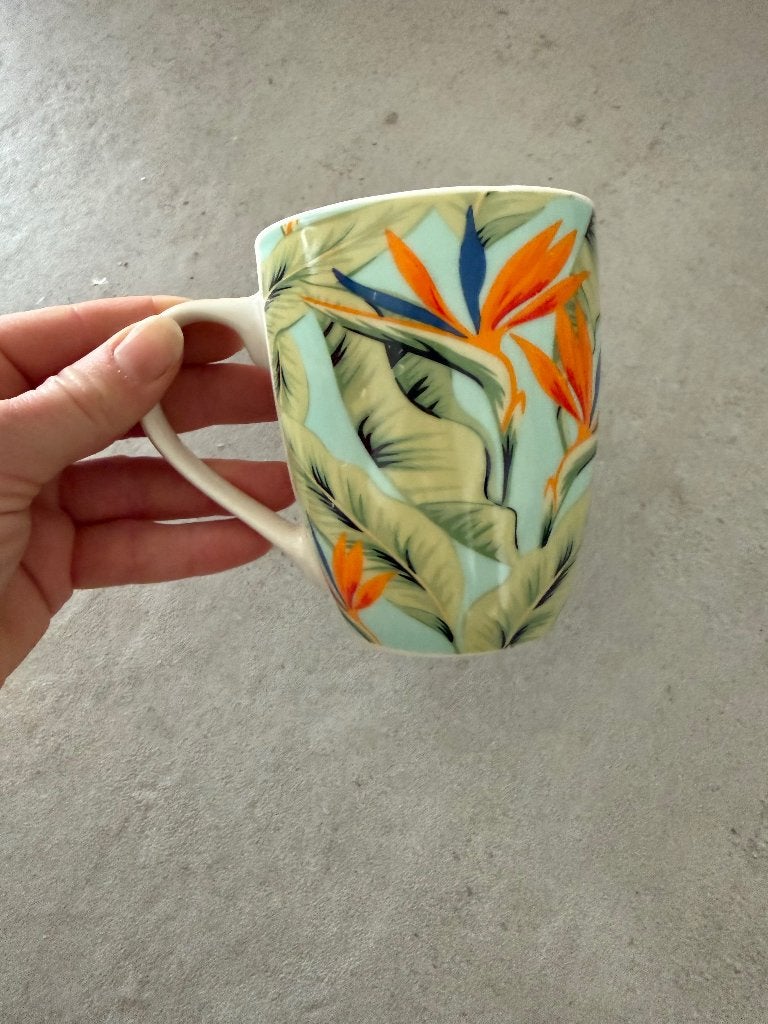 Tasse à motifs fleur de paradis, Enlèvement ou Envoi, Neuf, Tasse(s) et/ou soucoupe(s)