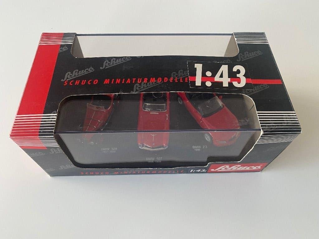 BMW-set 328 1937-1939 / 507 1956-1959 / Z3 1996- Schuco 1:43, Ophalen of Verzenden, Zo goed als nieuw, Auto, Schuco