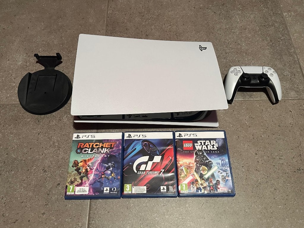 PS5 Disc + SSD M.2 2 To (Samsung 980 PRO) – manette + jeux, Ophalen, Gebruikt, Playstation 5