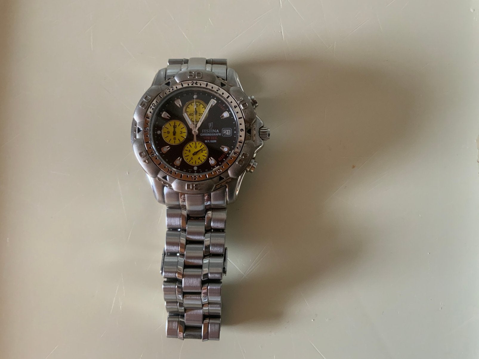 Festina Polsuurwerk, Bijoux, Sacs & Beauté, Montres | Anciennes | Antiquités, Montre-bracelet, Autres marques, Acier, Enlèvement
