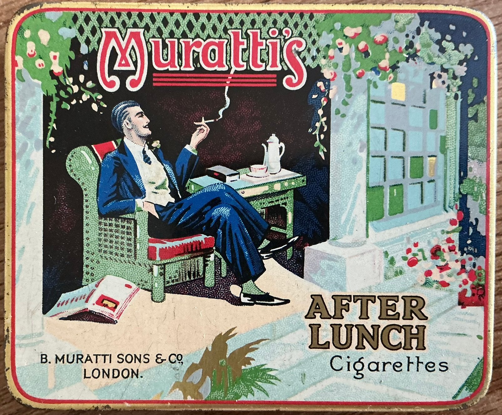 L'APRÈS-DÉJEUNER DE MURATTI/B.MURATTI SONS & C (1930), Enlèvement ou Envoi, Comme neuf, Boite à tabac ou Emballage
