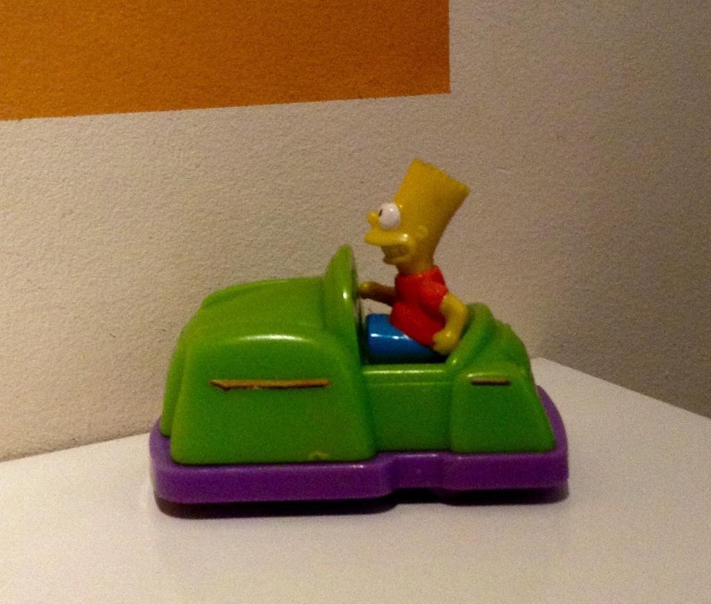 Jouet figurine Simpson Quick Bart en voiture auto 1998, Enlèvement ou Envoi