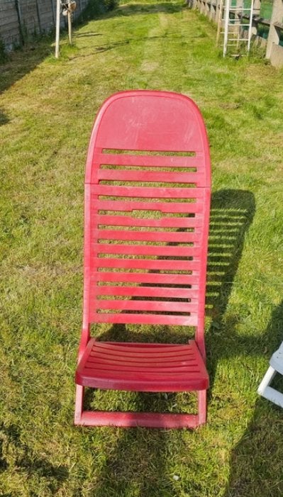chaise de jardin, Enlèvement ou Envoi, Utilisé, Plastique, Ajustable