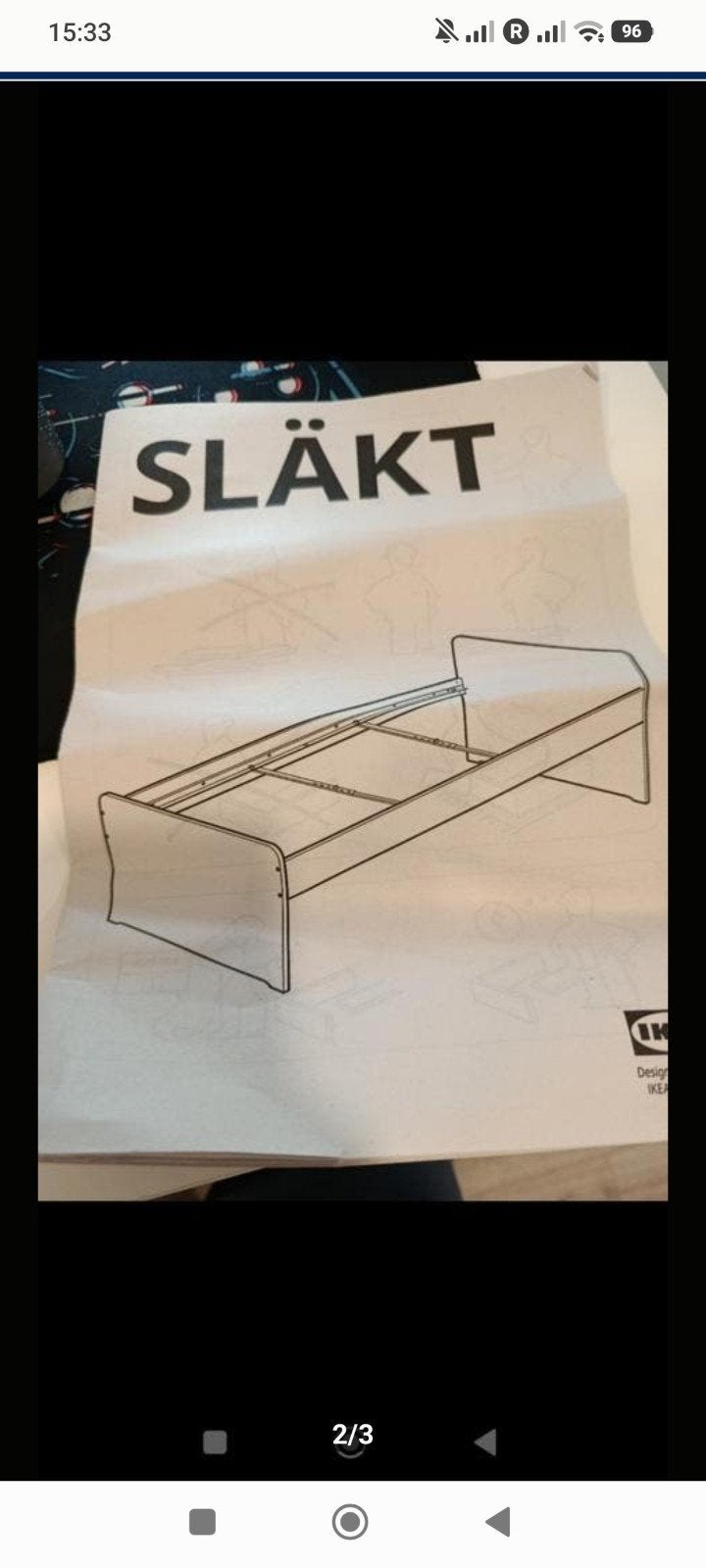 Bed with bed frame, Enlèvement, 200 cm