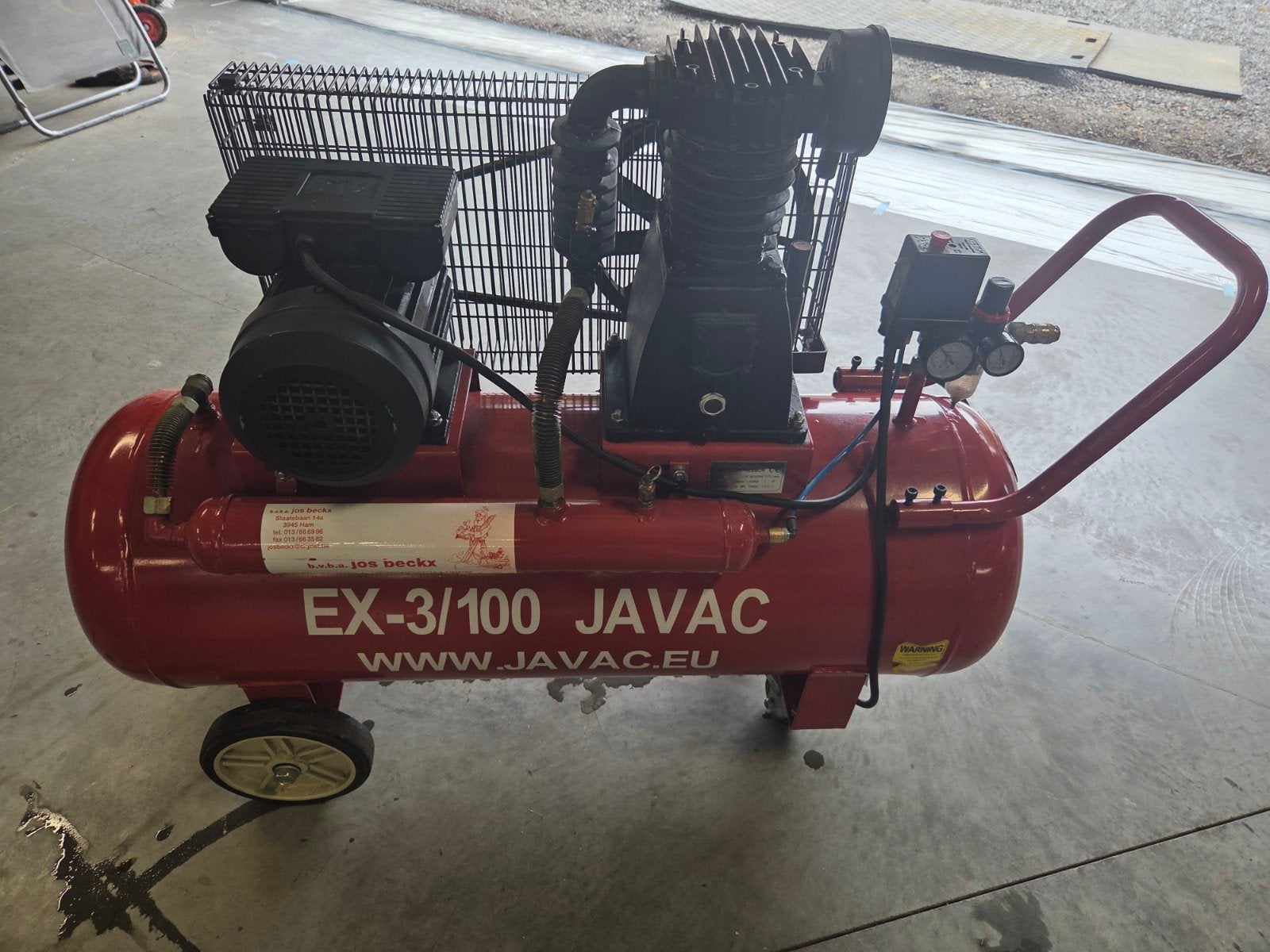javac ex3/100 professionele compresseur, Ophalen