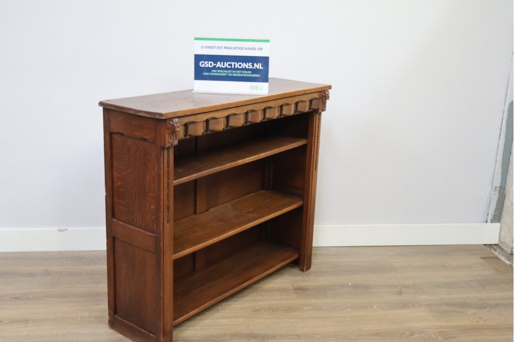 Antiek houten boekenrek met sierlijsten, Antiek en Kunst