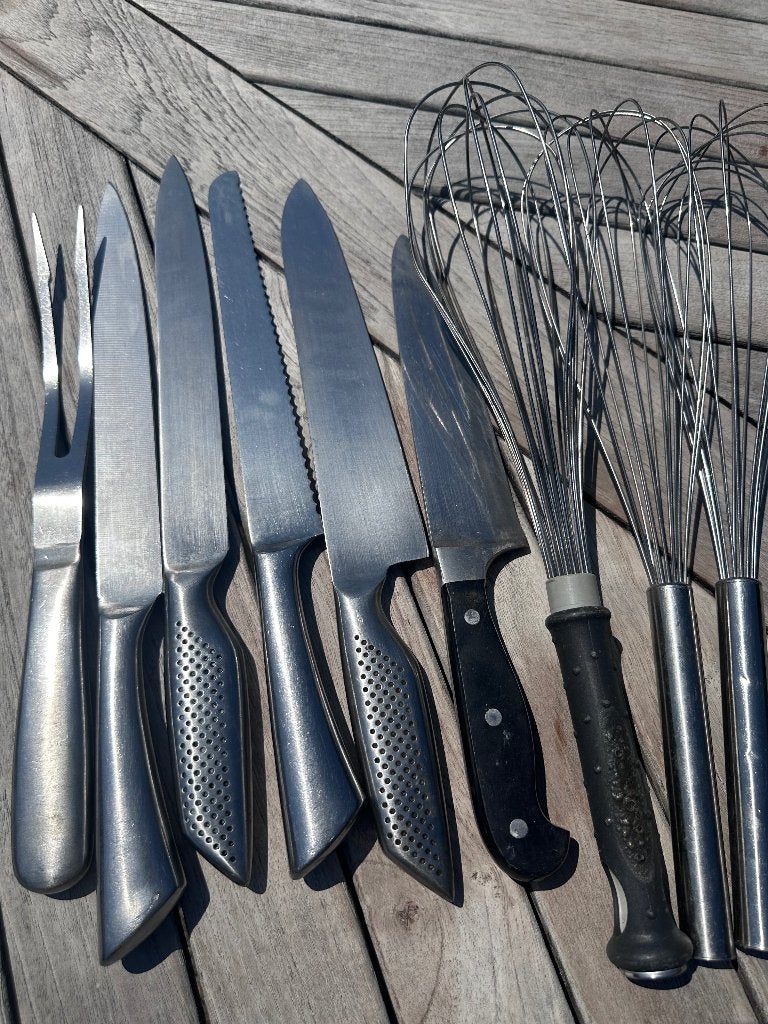 Keukenmessen groot, Ophalen, Gebruikt, Los bestek, Keukenmes