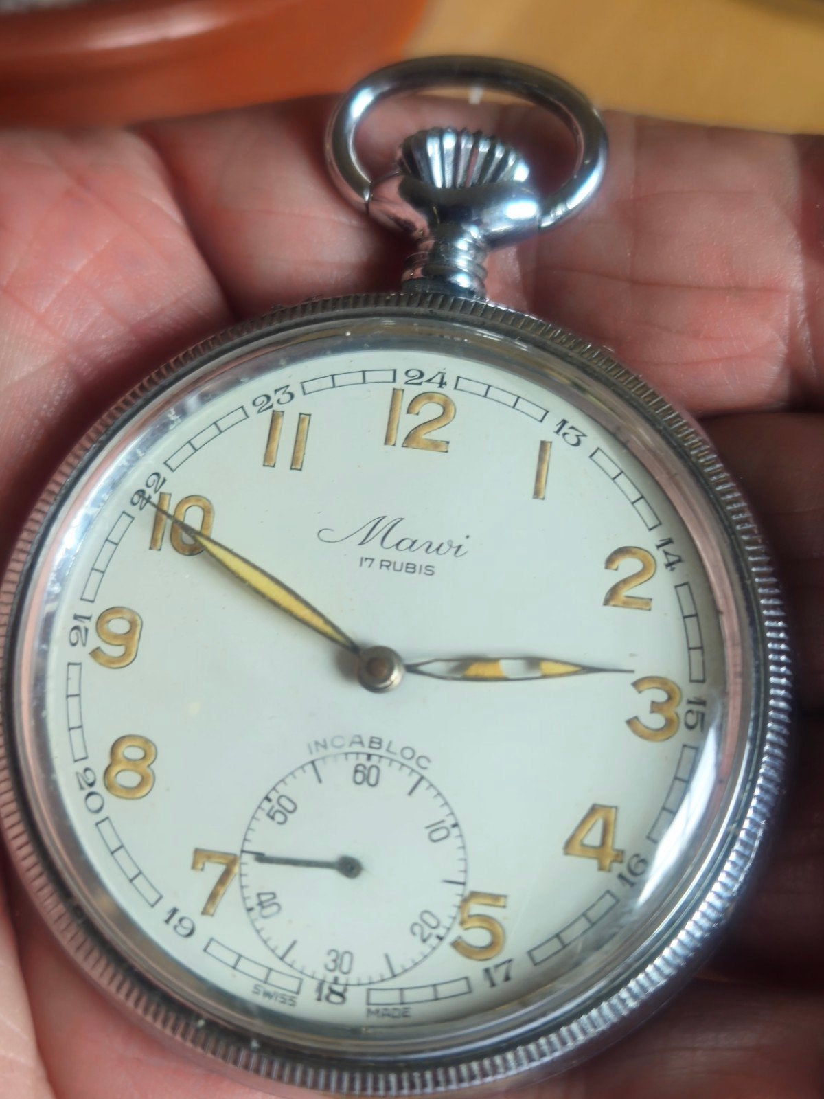 montre gousset MAWI année 1950-60, Enlèvement ou Envoi