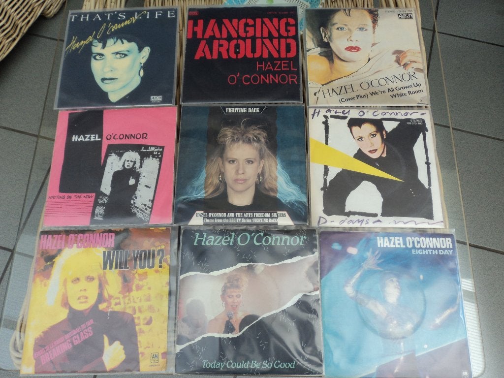 Hazel o' connor: lot van 9 singles voor 10 euro!, Gebruikt, Overige genres, Ophalen of Verzenden, Fotohoes