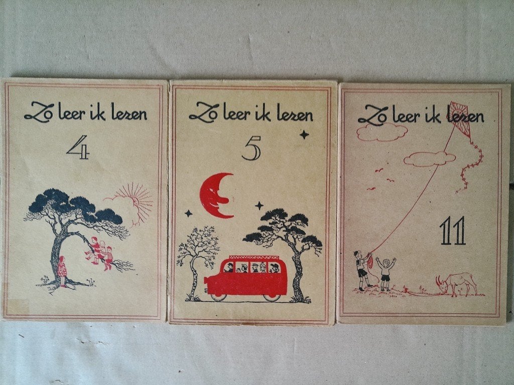 Jan van Breda Zo leer ik lezen 4 5 en 11 Ensemble de 3, Enlèvement ou Envoi, Utilisé, Jan van Breda