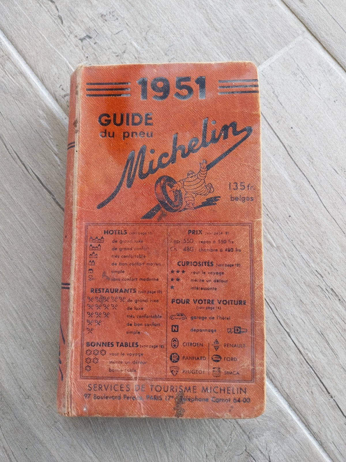 Michelin gids 1951 Frankrijk, Ophalen of Verzenden