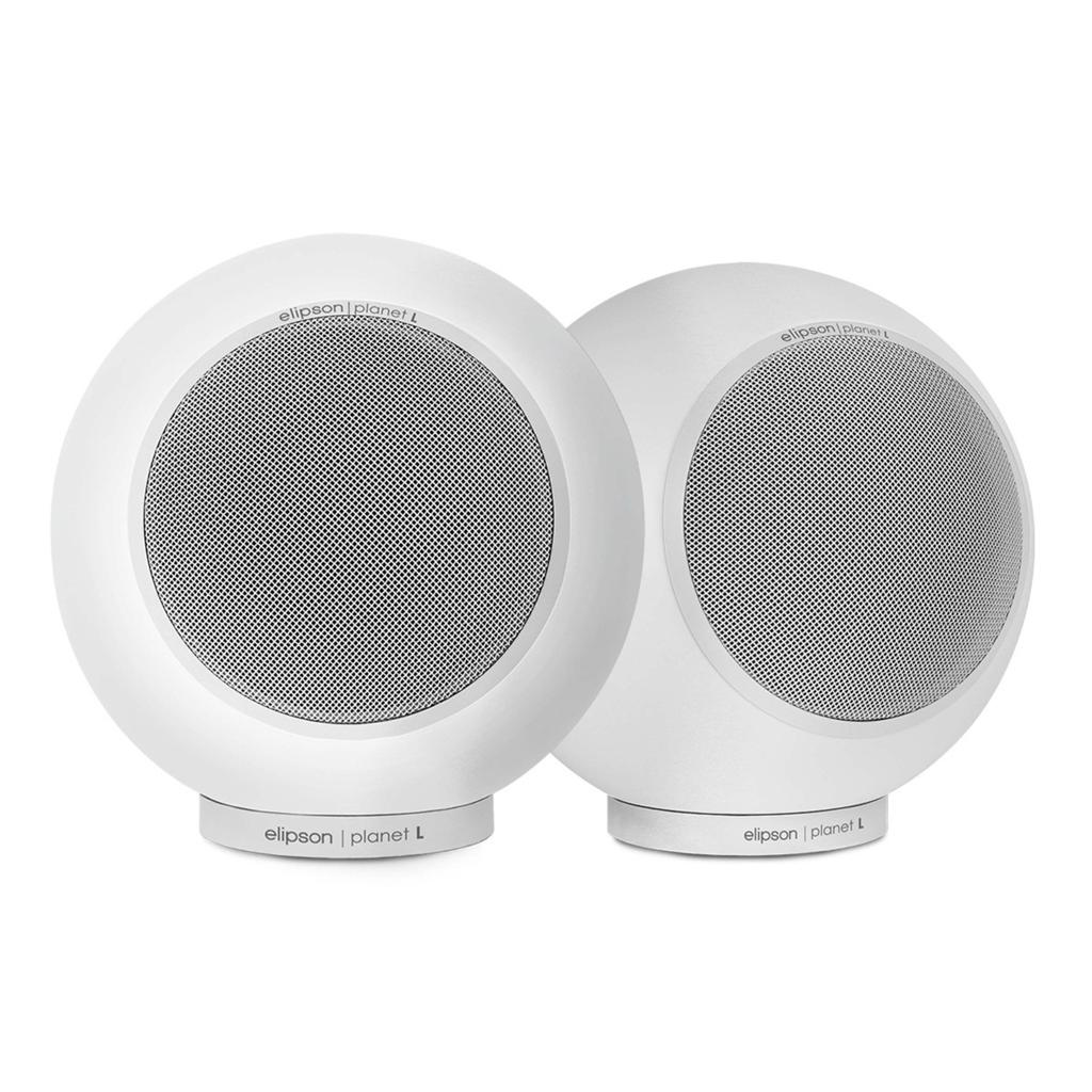 Elipson Planet L luidsprekers piano wit, Info@cinehome.be, Autres marques, 60 à 120 watts, Comme neuf