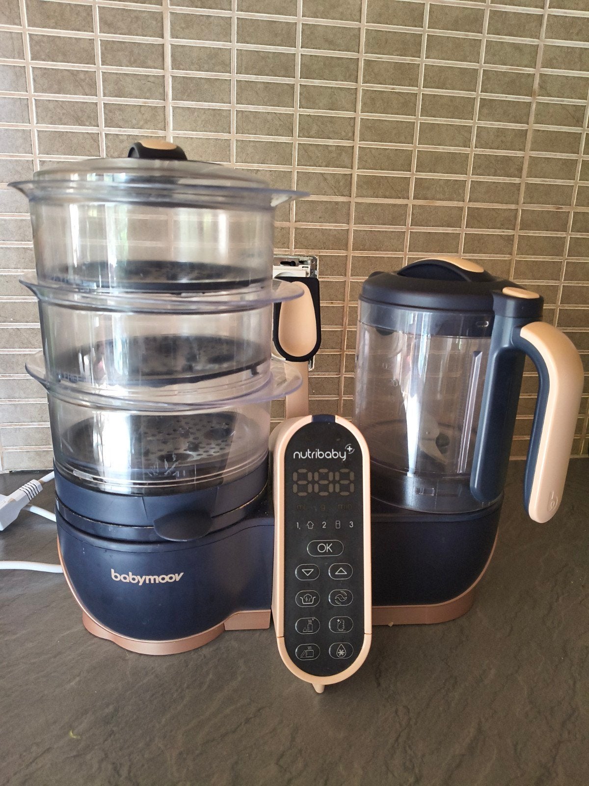 Babymoov Nutribaby + xl en or rose, Comme neuf, Préparateur de repas pour bébé, Enlèvement, Babymoov