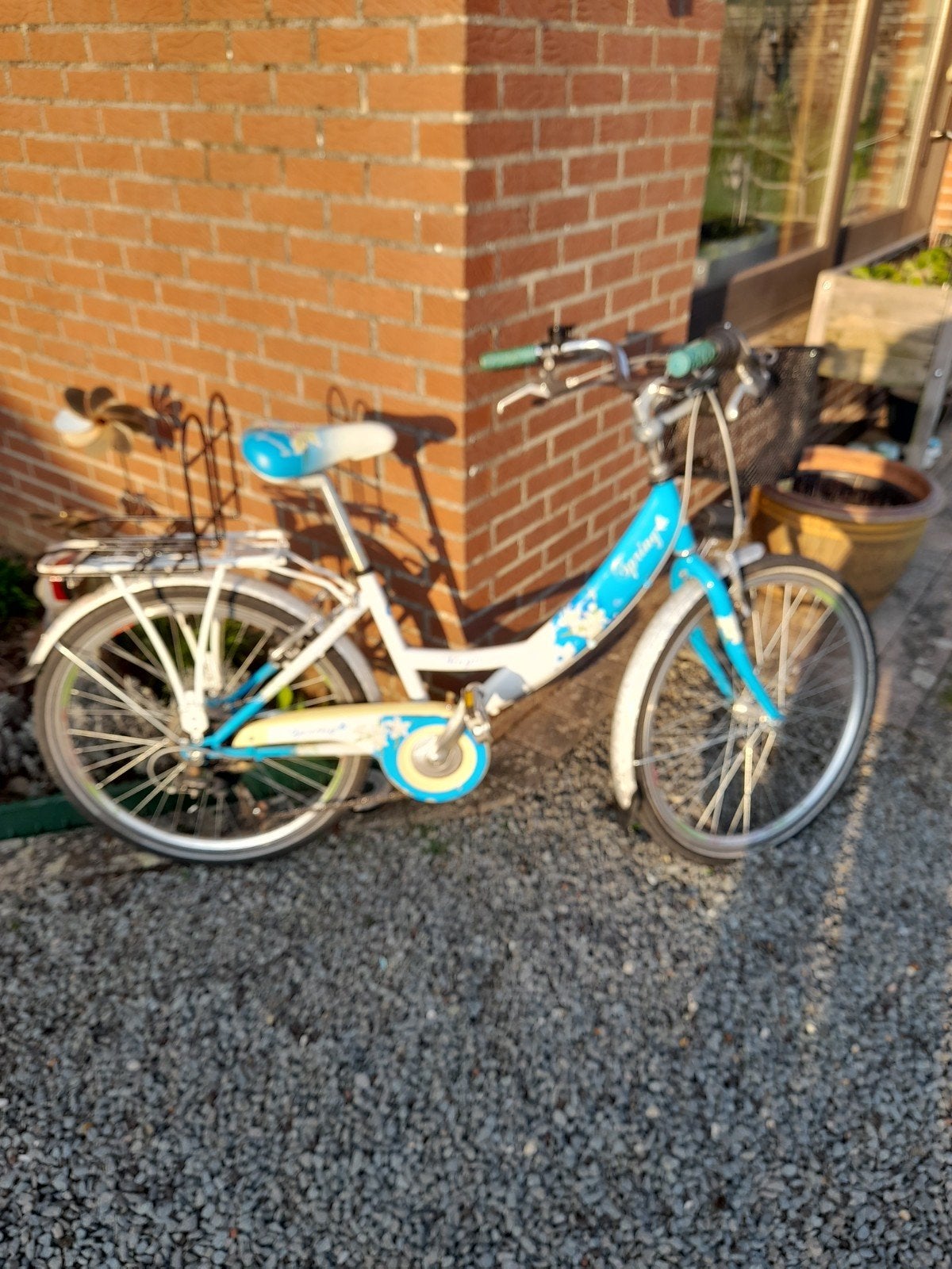 meisjes fiets, Ophalen