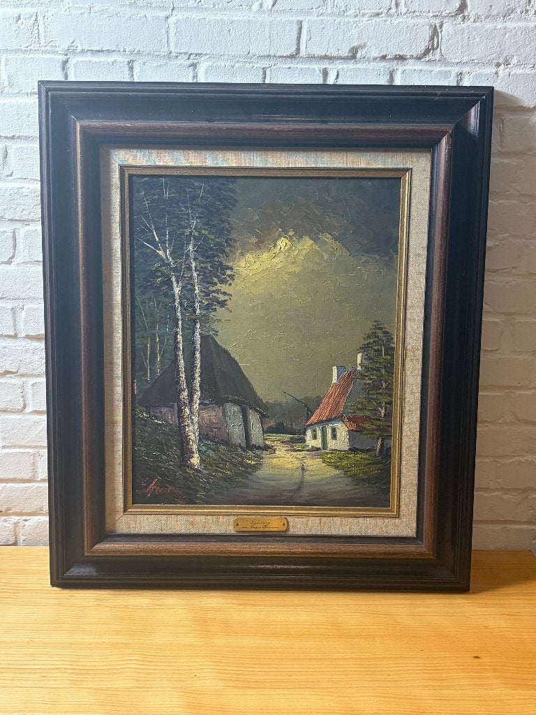 Origineel olieverfschilderij "Zandweg" – Edgar Heirman, Antiek en Kunst, Overige stijlen, Doek, Ophalen of Verzenden, Landschap