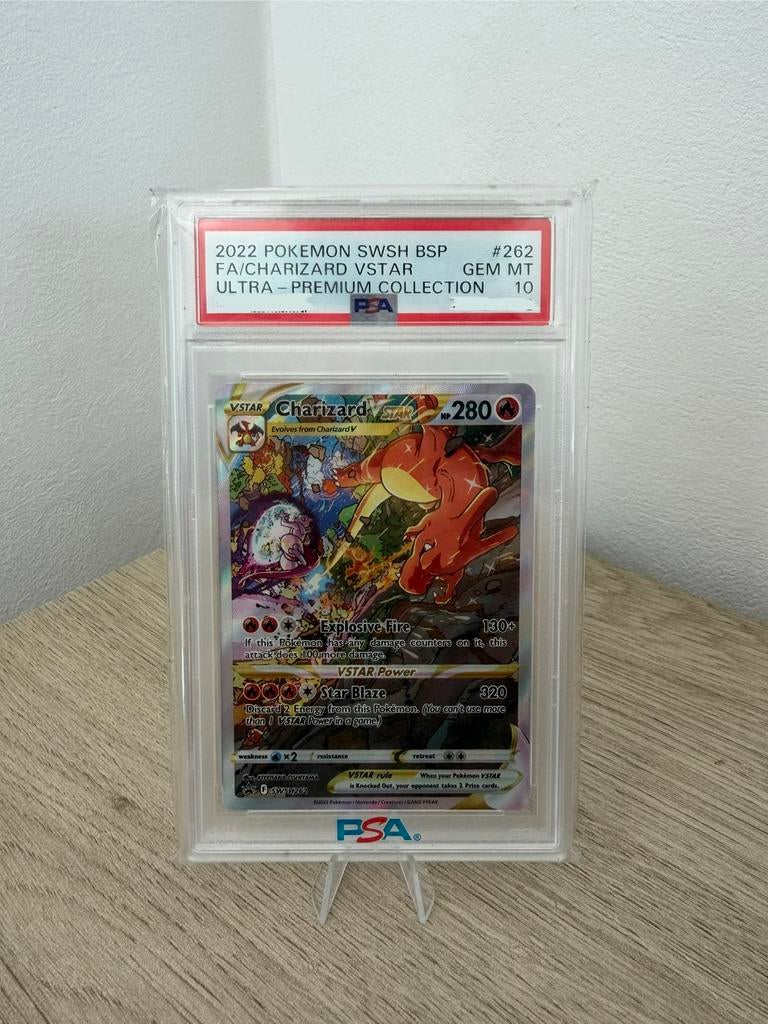 CHARIZARD VSTAR PSA 10, Ophalen, Zo goed als nieuw