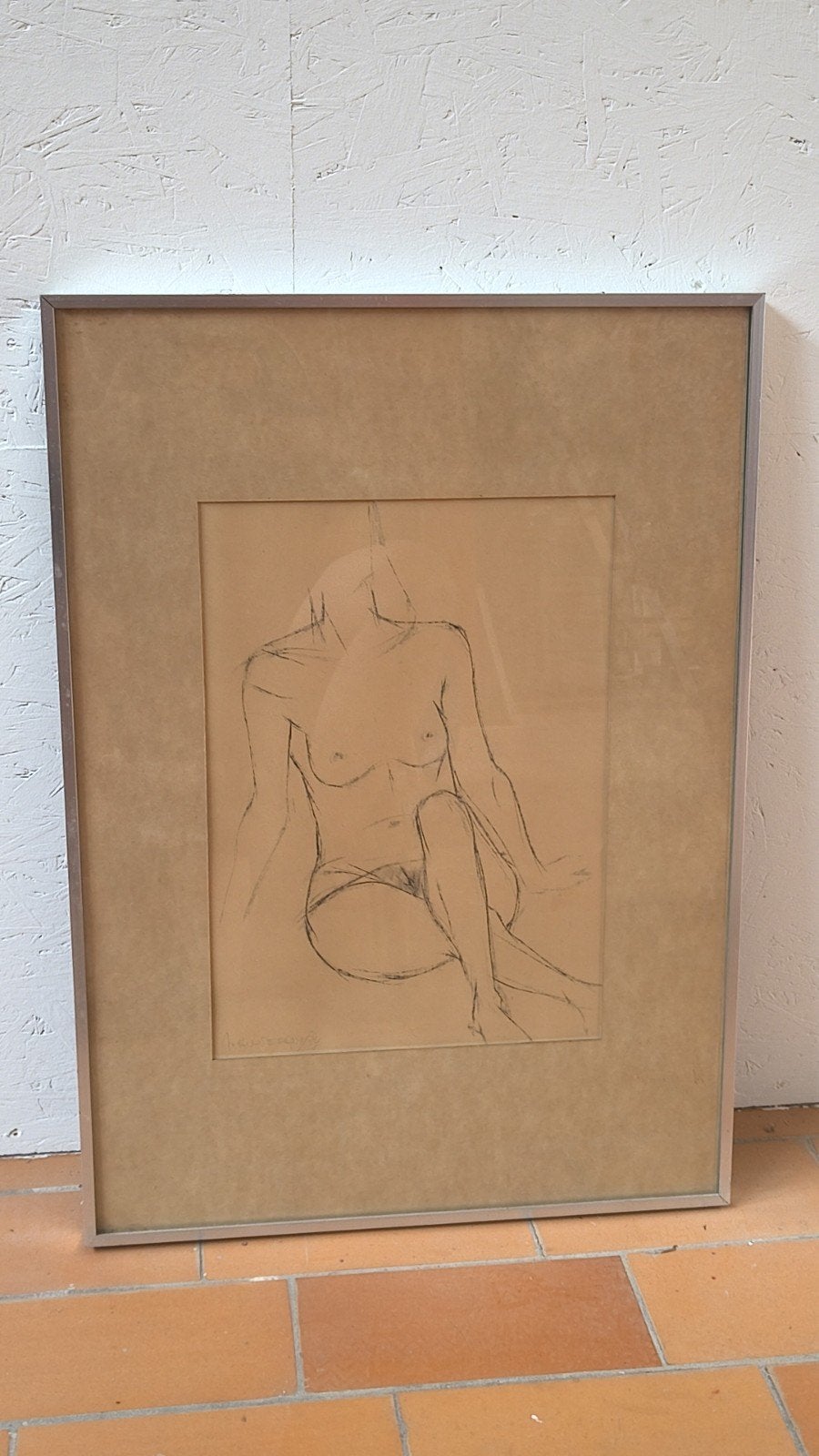 Originele tekening – Achiel Hutsebaut – 1974, Ophalen, Gesigneerd