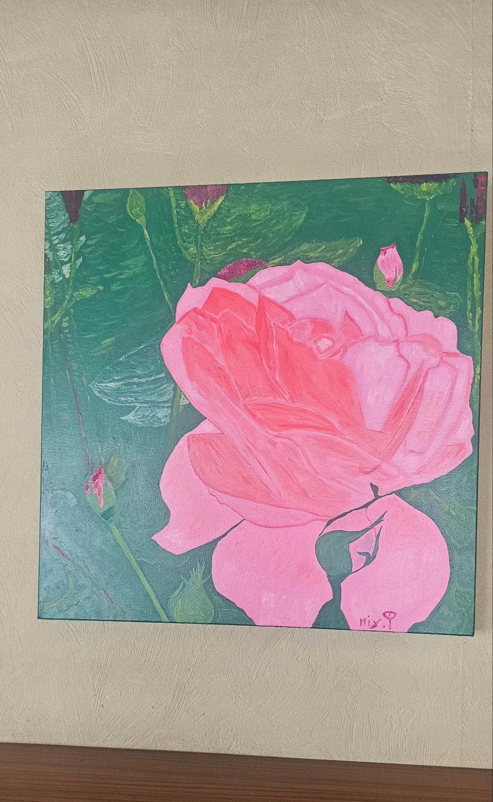 Triptyque de peintures originales – Série de Roses par Mix, Antiquités & Art, Enlèvement