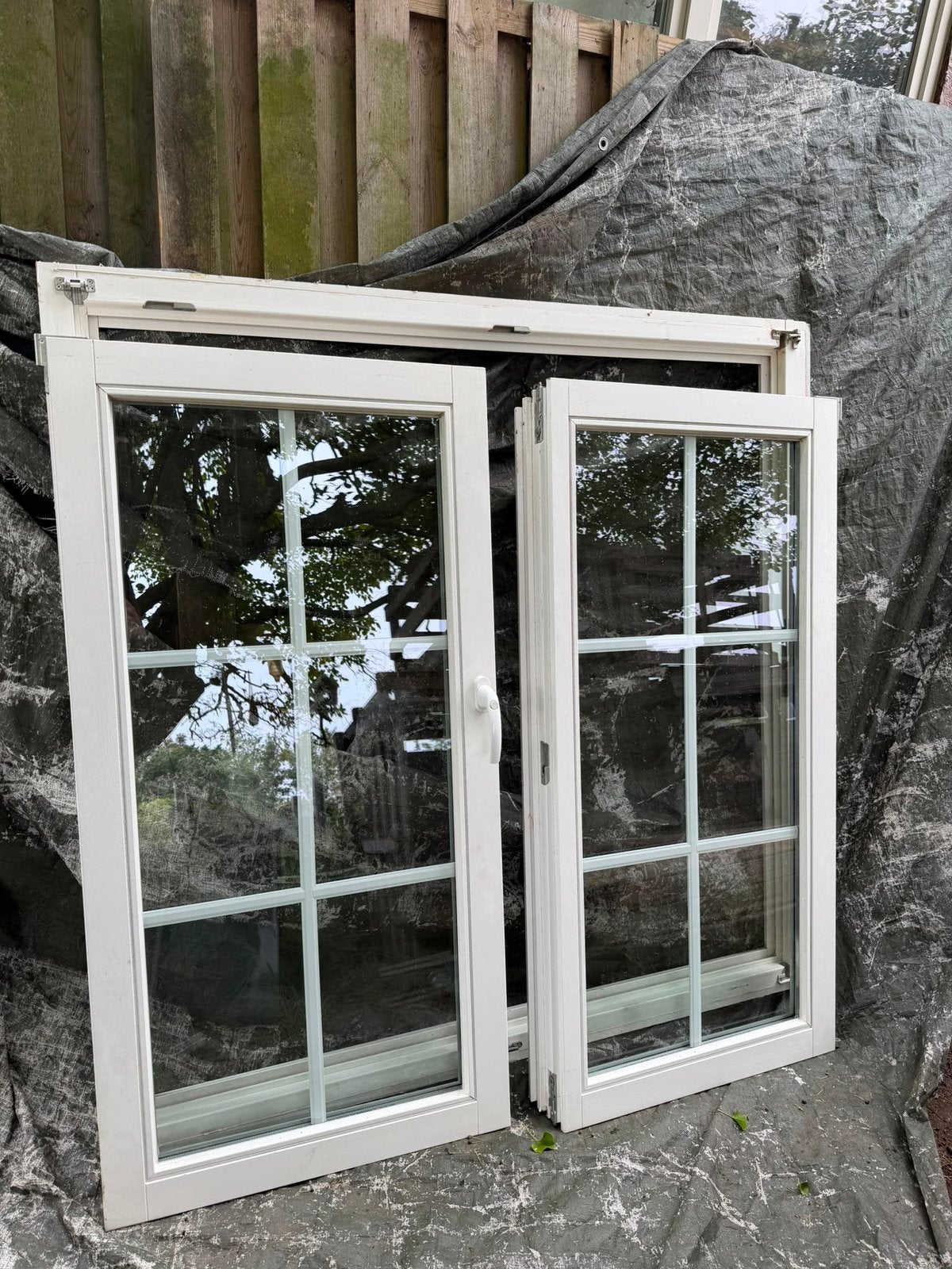 7 Chassis | 1 Coulissante/Schuivend Alu 5 PVC + 1 Bois/Hout, Bricolage & Construction, Châssis & Portes coulissantes, Enlèvement