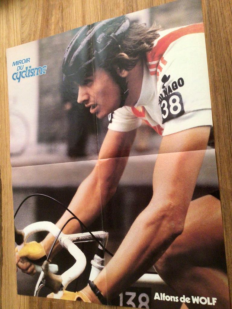 Wielerposter team colnago fons de wolf, Verzenden, Zo goed als nieuw