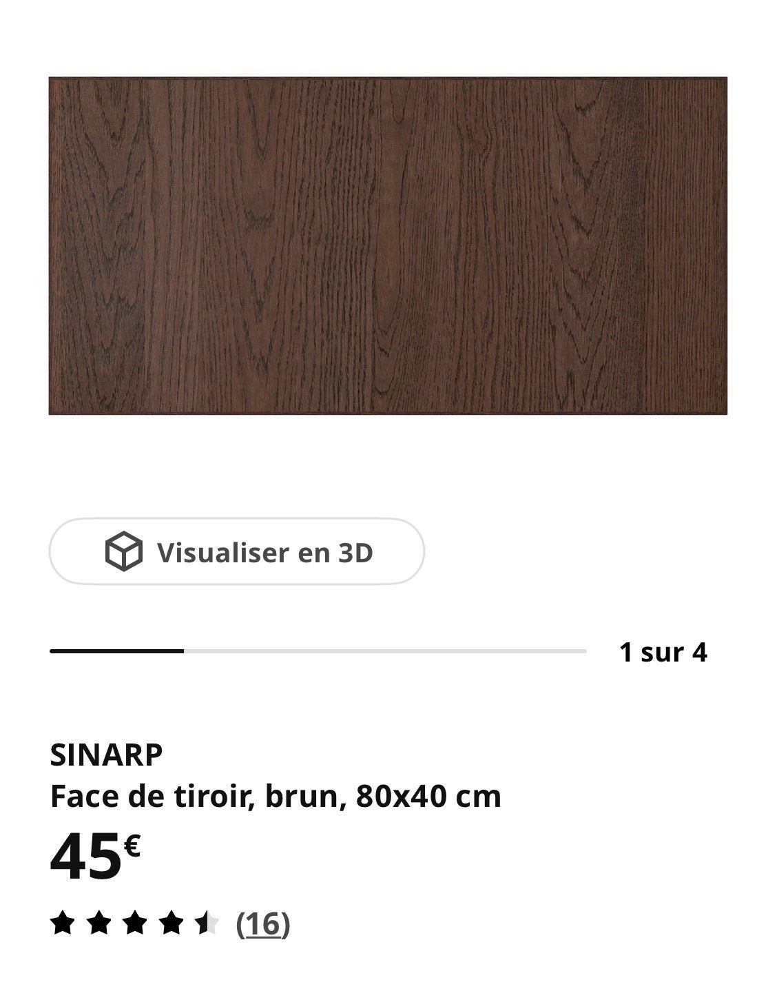 Face tiroir IKEA SINARP 60/40, Maison & Meubles, Armoires | Penderies & Garde-robes, Enlèvement, Comme neuf