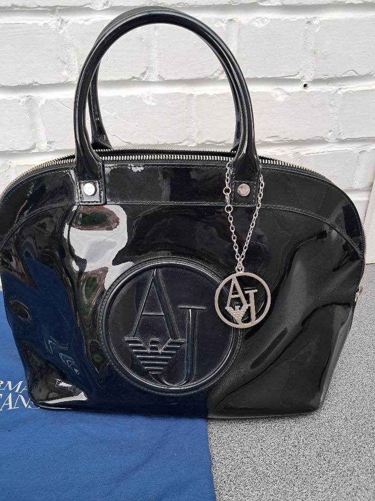 Zwarte Armani Jeans handtas, Handtassen en Accessoires, Ophalen, Zo goed als nieuw, Zwart, Handtas