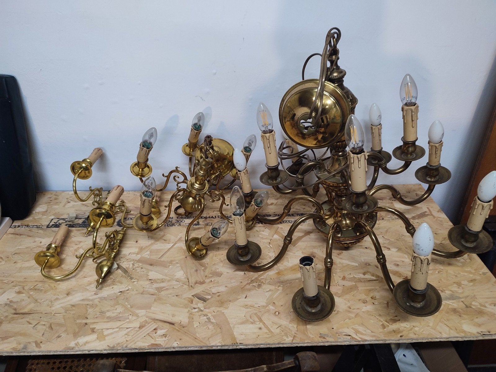 lot 2 lustres + 2 appliques, Maison & Meubles, Enlèvement