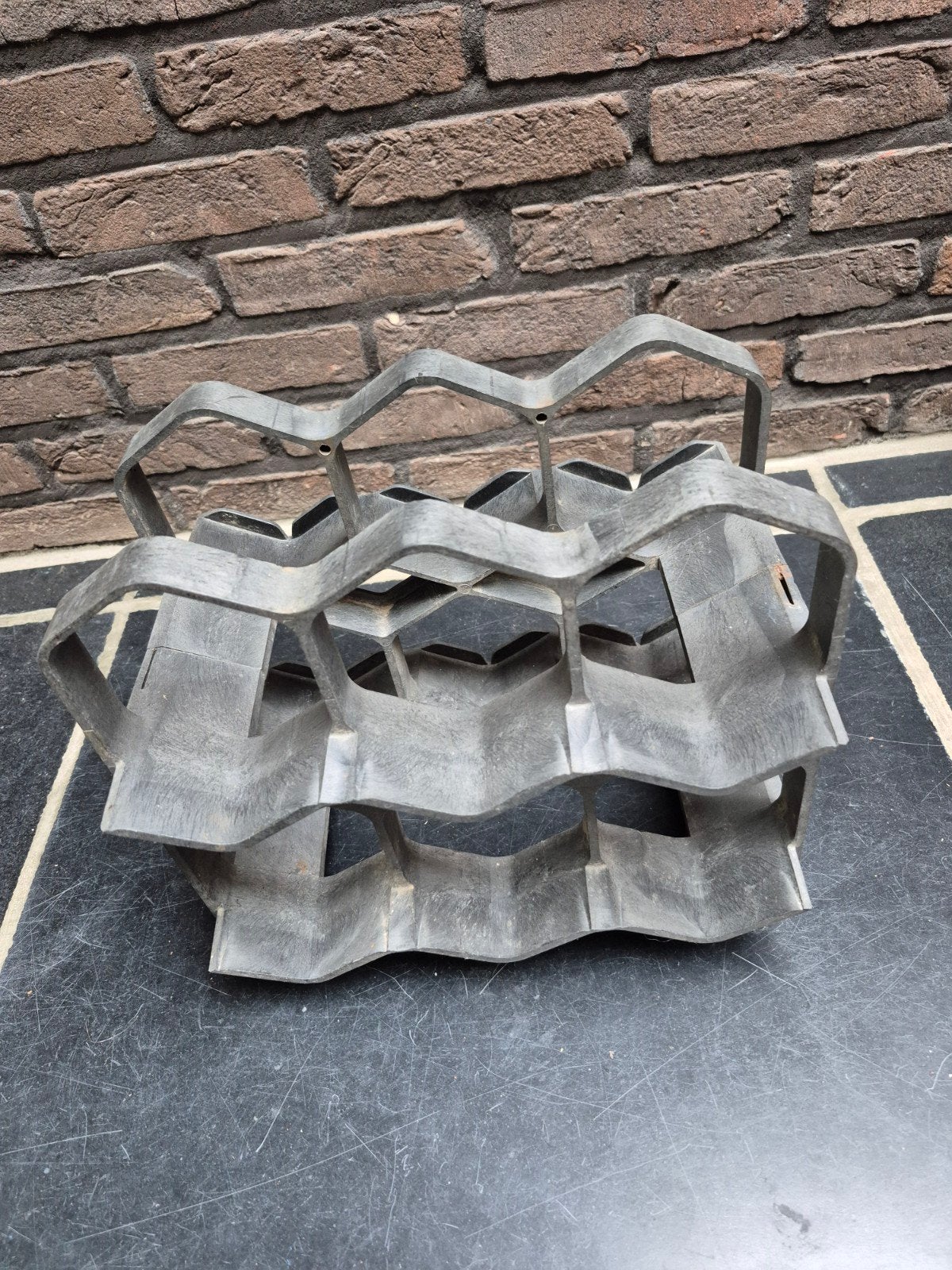 wijnrek in plastic 2 stuks, Kunststof, Gebruikt, 5 tot 15 flessen, Ophalen of Verzenden
