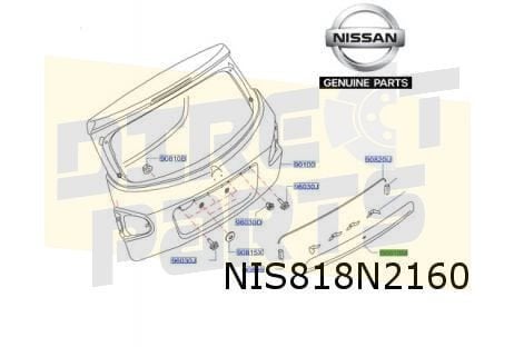 Nissan Qashqai achterklepgreep (bij KeyCard entry / camera), -, Nieuw, Ophalen of Verzenden, Achter