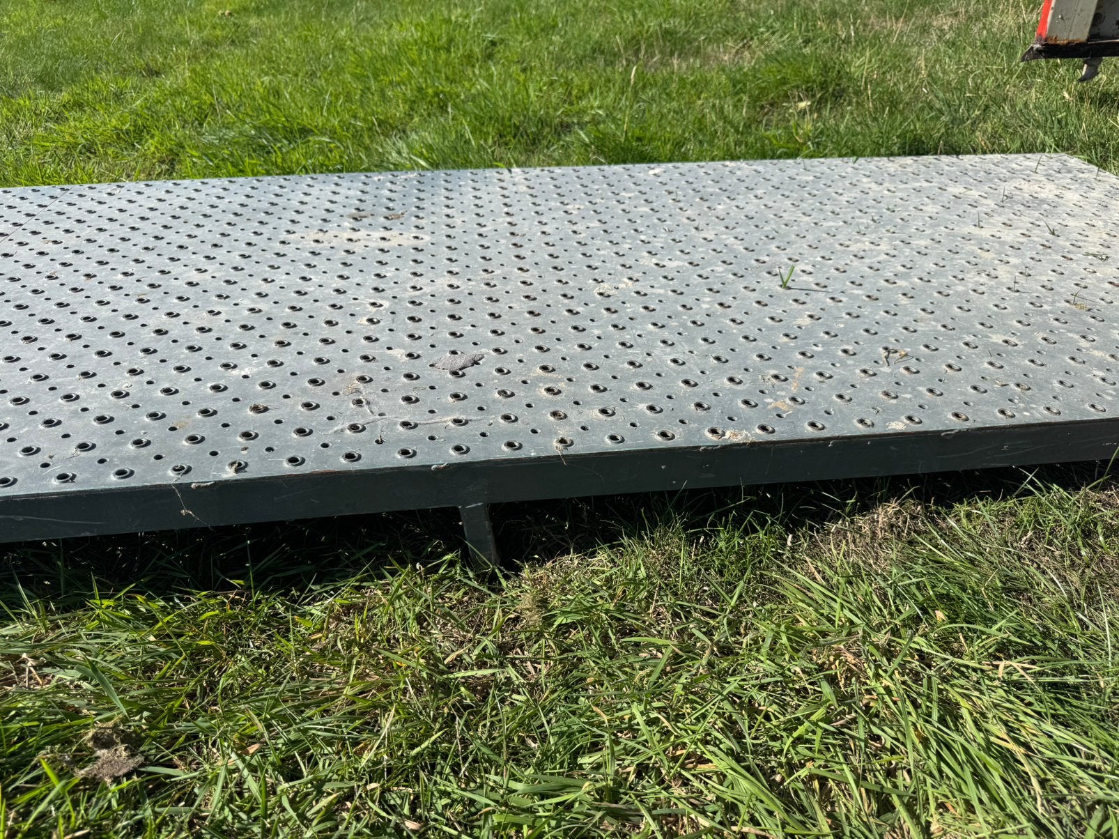 Metalen oprijplaat 1 x 2,5 m – zware uitvoering, Doe-het-zelf en Bouw, Metalen, Ophalen, Gebruikt