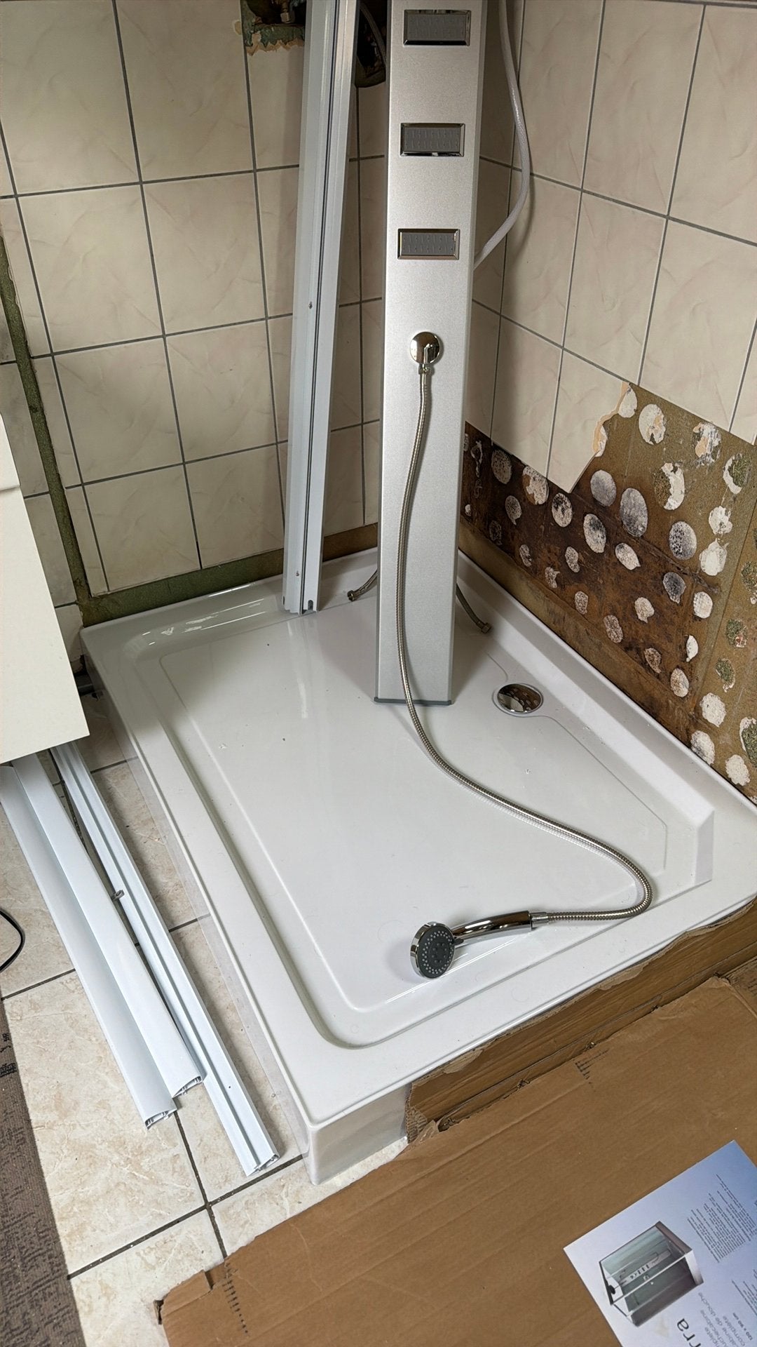Aqualine Douchecabine Terra 120x90 cm - rechste instap, Huis en Inrichting, Ophalen, Zo goed als nieuw, Met douche