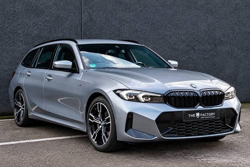 BMW Série 3, Cuir, Argent ou Gris, Euro 6, Noir