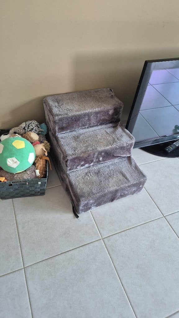 Houten trapje vd zetel, Ophalen, Gebruikt, Stof