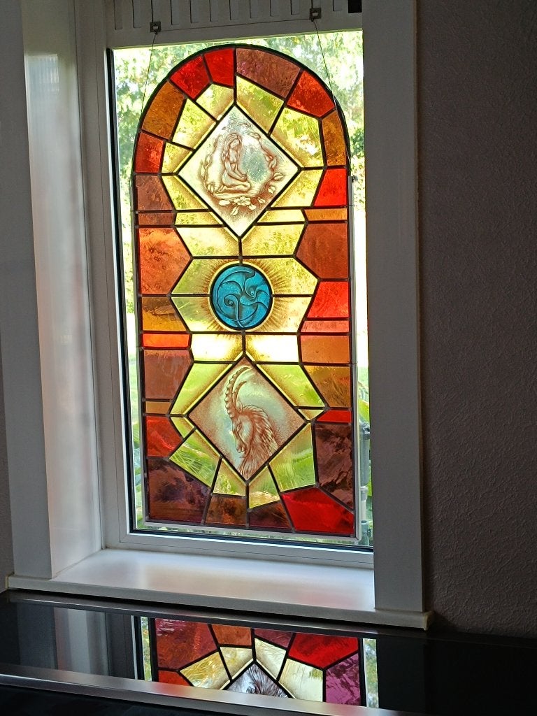 Glas in Lood, Doe-het-zelf en Bouw, Glas en Ramen, Ophalen, Gebruikt, Minder dan 80 cm, Glas in lood