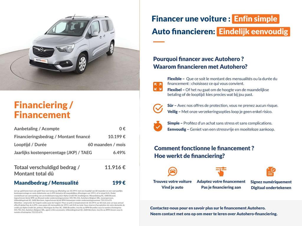 Opel Combo Life 1.2 Turbo Edition, Achat, Euro 6, Boîte manuelle, 5 portes