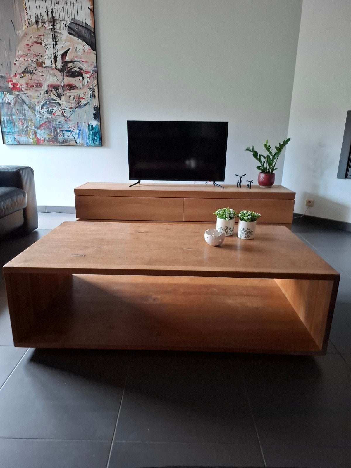 Salontafel op wieltjes, Ophalen, Gebruikt