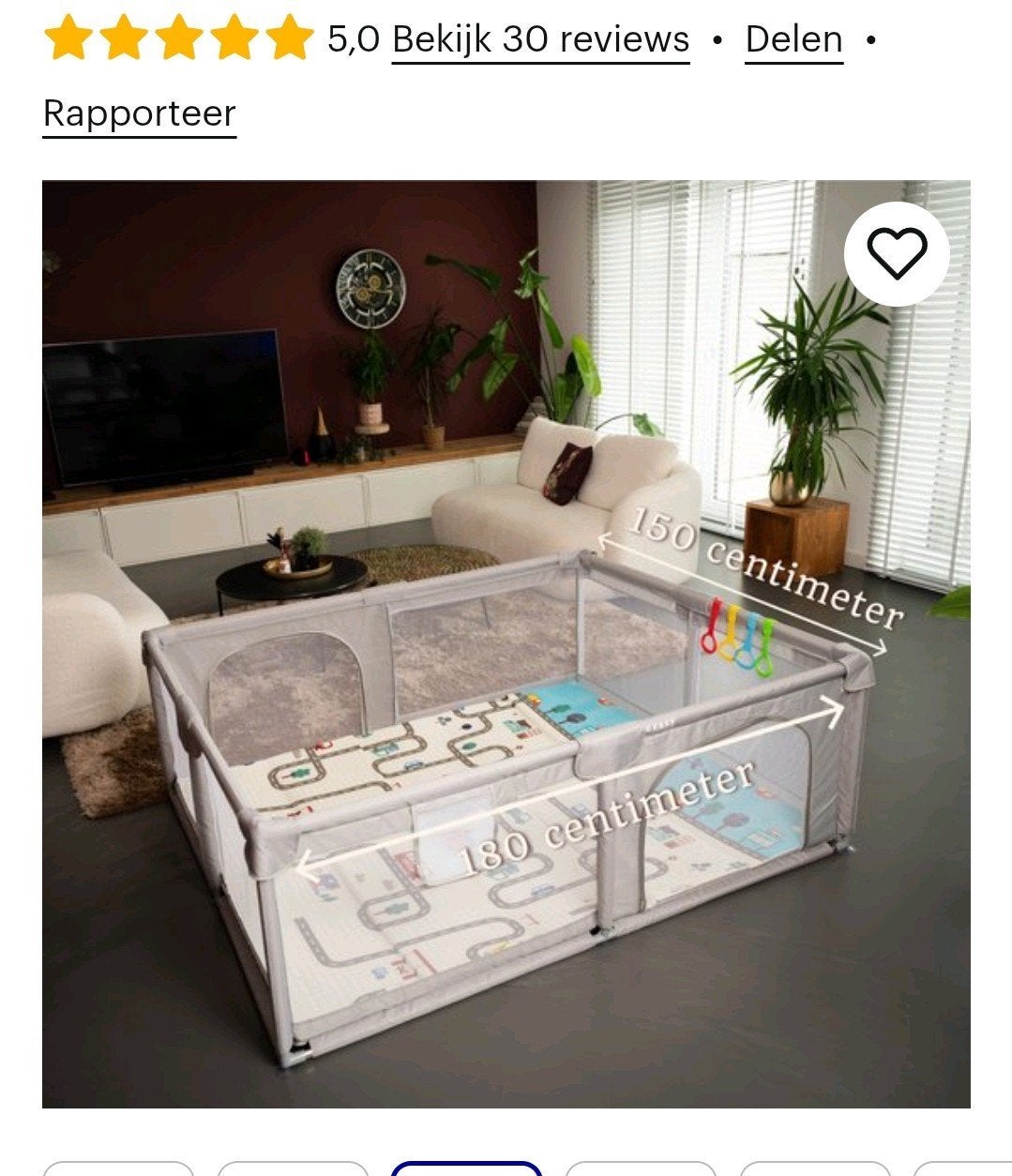 Baby playpen 180x150, Enlèvement, Comme neuf, Rectangulaire
