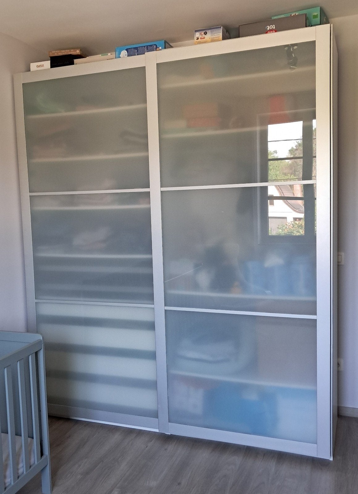 Schuifdeuren en rails - Ikea Pax, Huis en Inrichting, Ophalen, Gebruikt, 200 cm of meer, 200 cm of meer